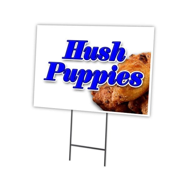Signmission Hush Puppies Yard Sign & Stake outdoor plastic coroplast window, C-1824 Hush Puppies C-1824 Hush Puppies - main